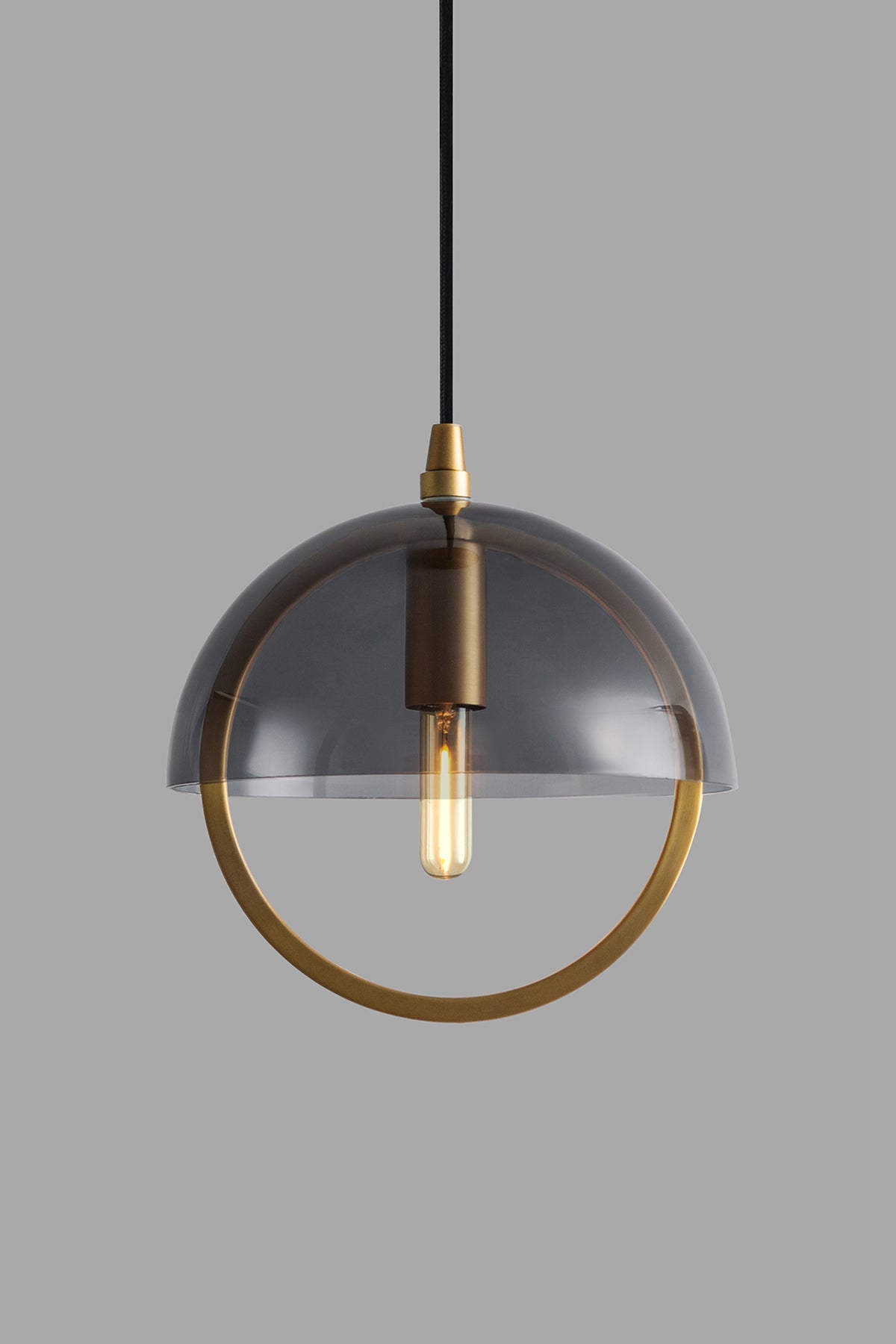 Modern pendant light with warm vintage style LED T6 light bulb