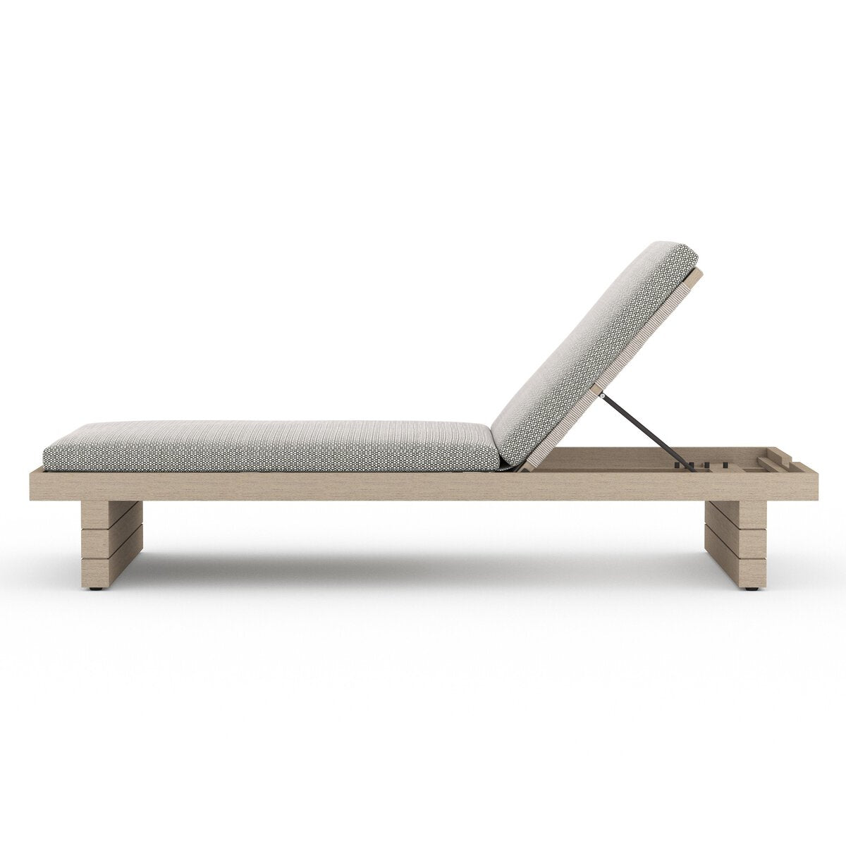 Leroy Outdoor Chaise - Washed Brown