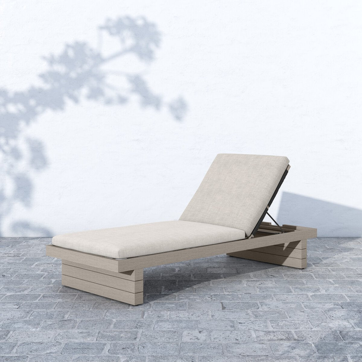 Leroy Outdoor Chaise - Weathered Grey