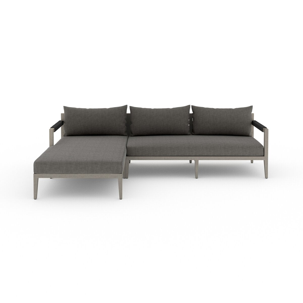 Sherwood Outdoor 2-Piece Sectional, Weathered Grey