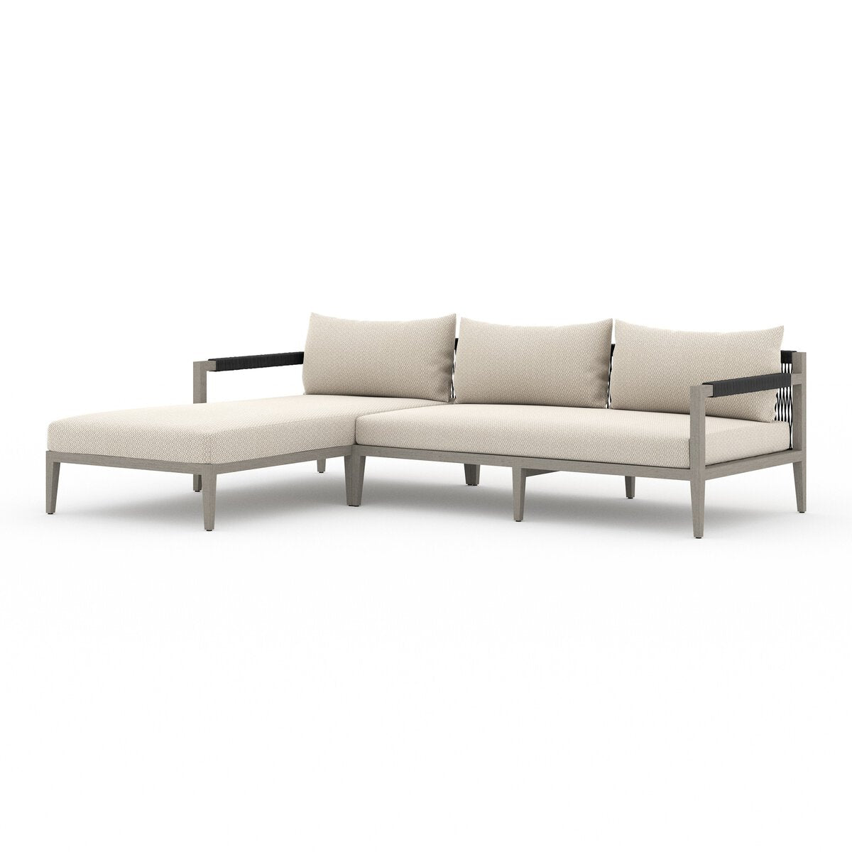 Sherwood Outdoor 2-Piece Sectional, Weathered Grey