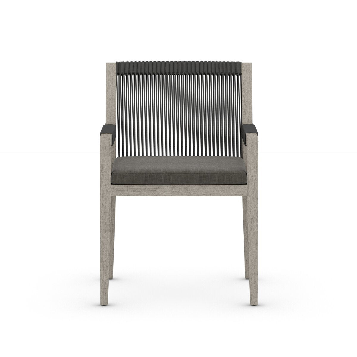 Sherwood Outdoor Dining Armchair, Weathered Grey