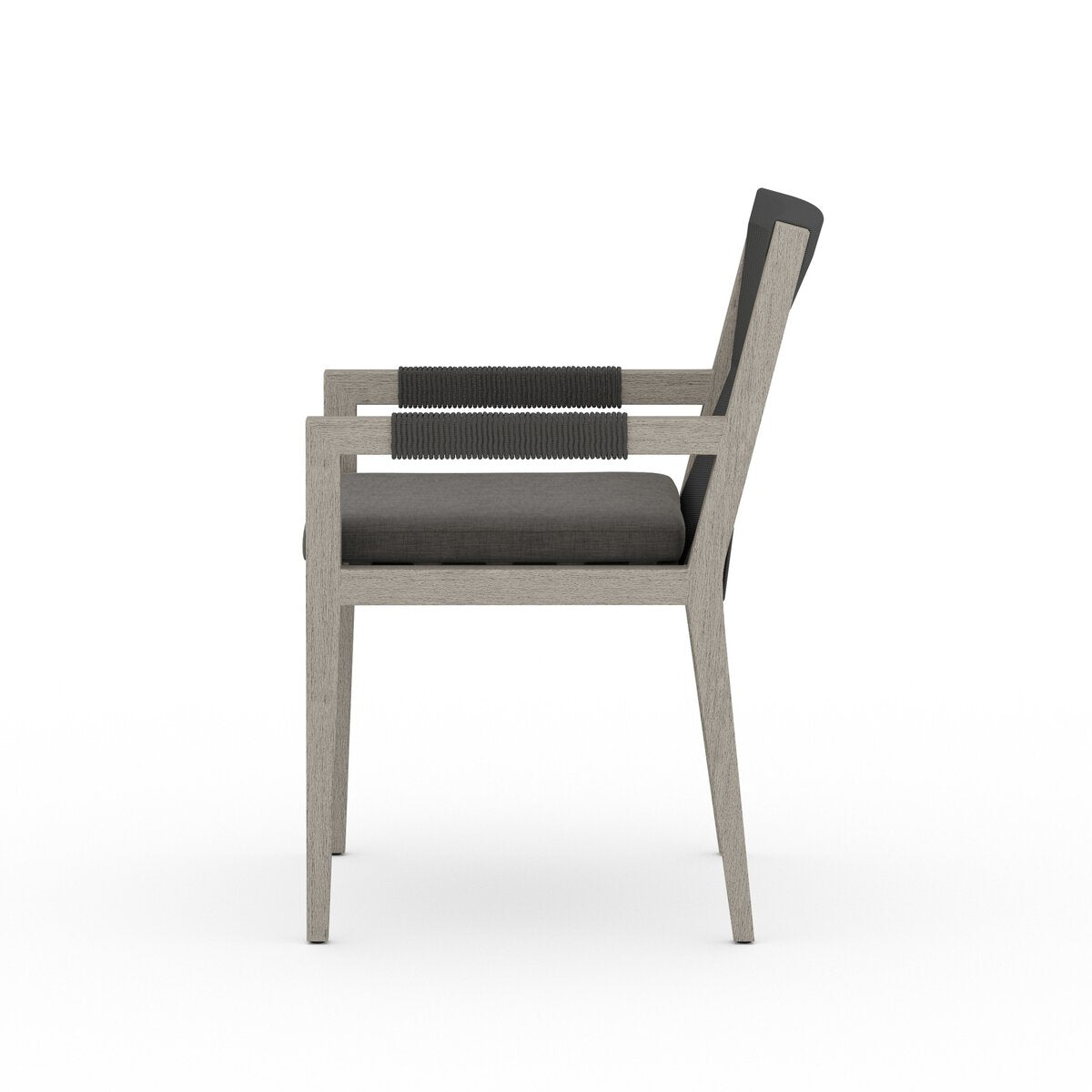 Sherwood Outdoor Dining Armchair, Weathered Grey