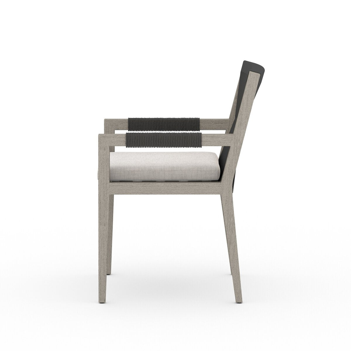 Sherwood Outdoor Dining Armchair, Weathered Grey