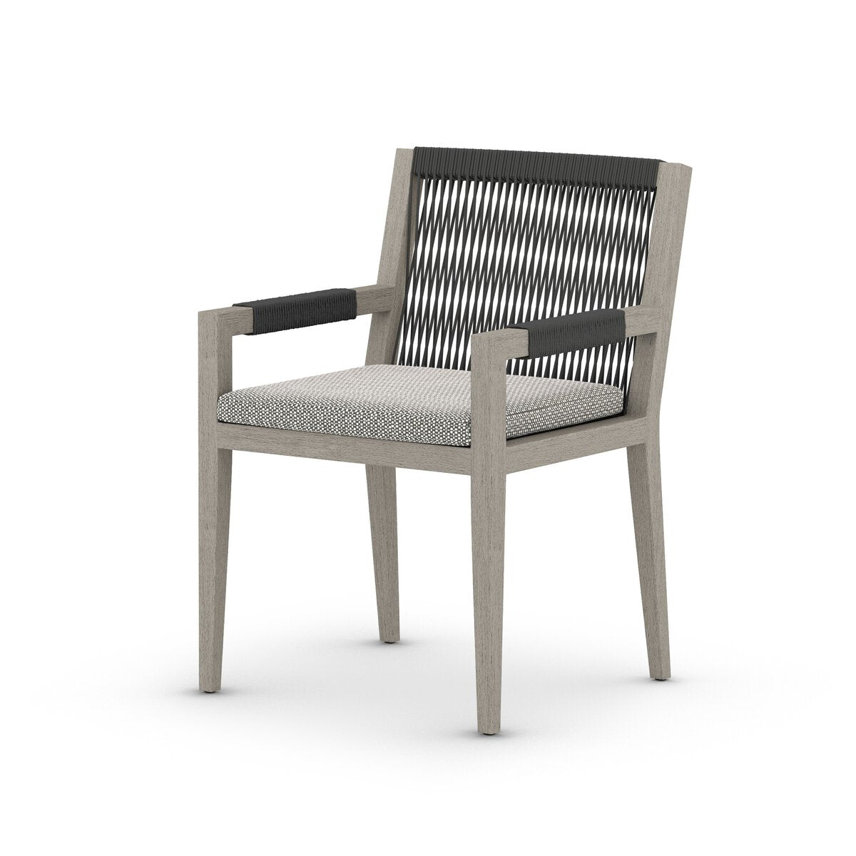 Sherwood Outdoor Dining Armchair, Weathered Grey