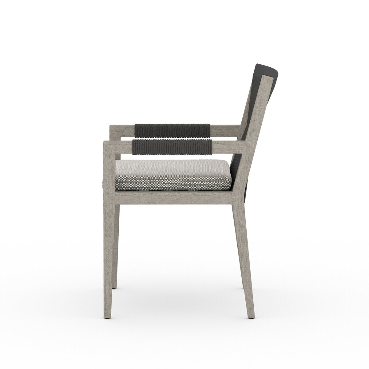 Sherwood Outdoor Dining Armchair, Weathered Grey