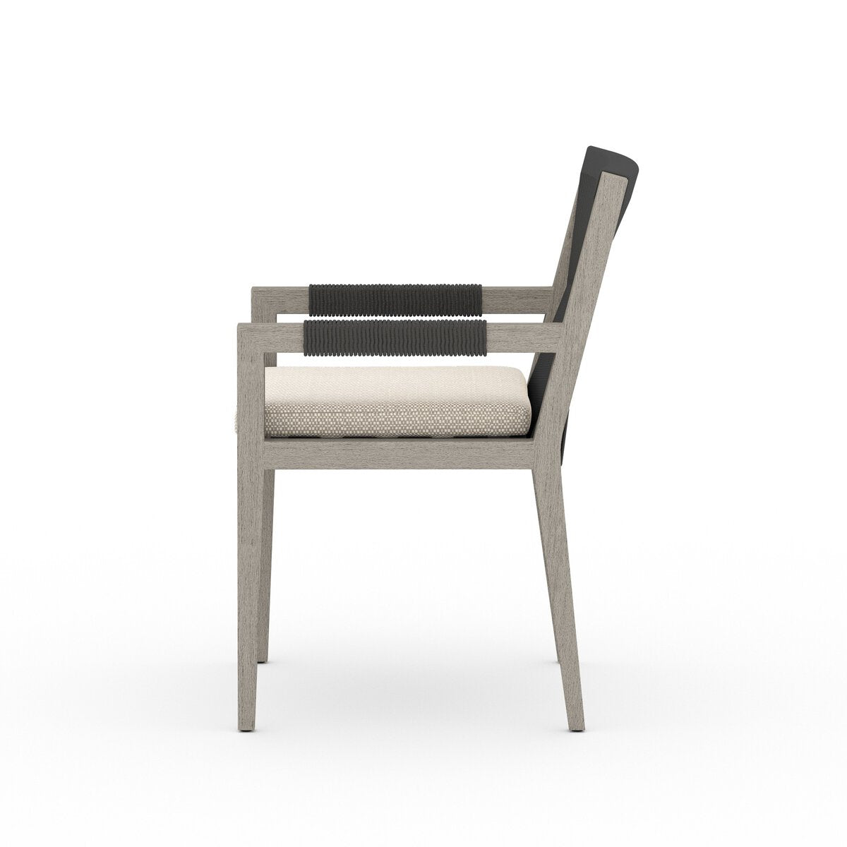 Sherwood Outdoor Dining Armchair, Weathered Grey