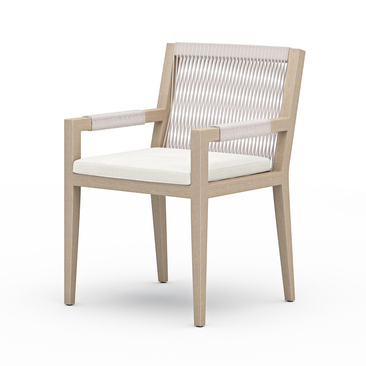 Sherwood Outdoor Dining Armchair, Washed Brown