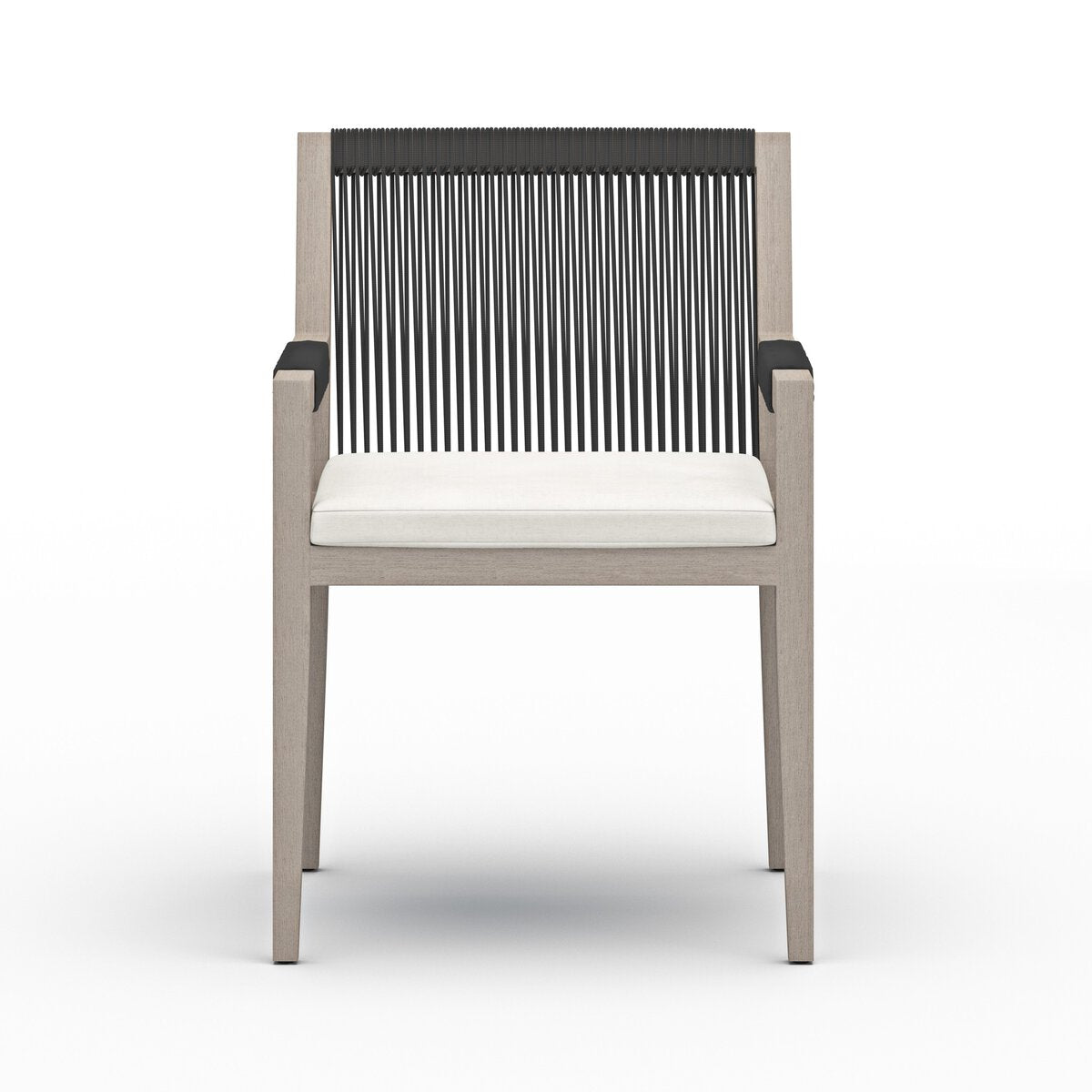 Sherwood Outdoor Dining Armchair, Weathered Grey