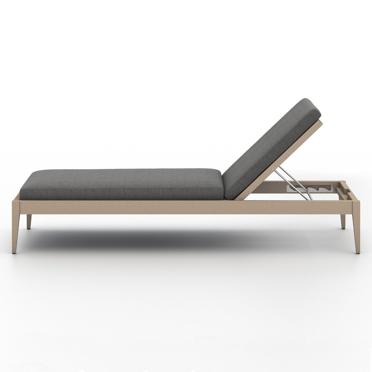 Sherwood Outdoor Chaise, Washed Brown