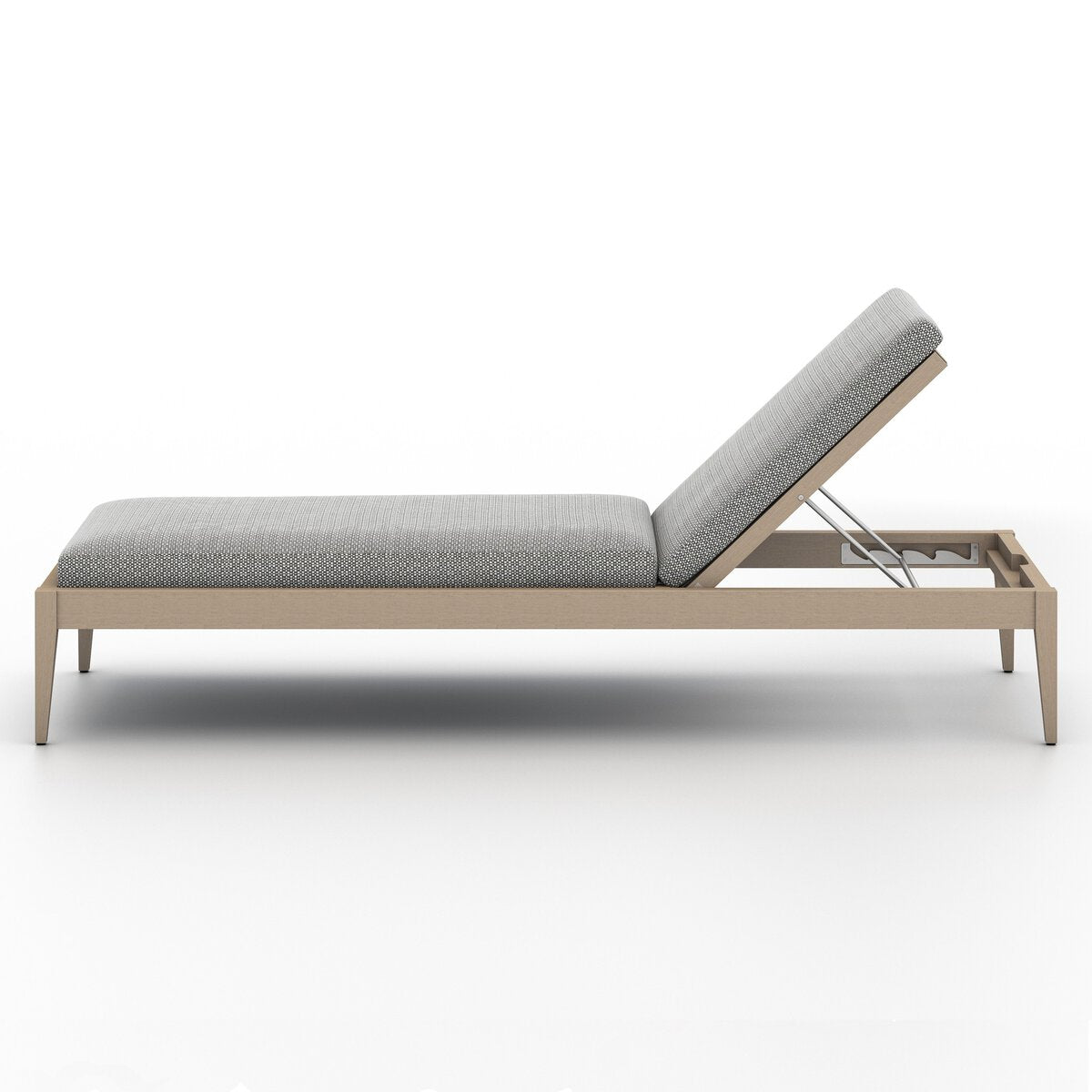 Sherwood Outdoor Chaise, Washed Brown