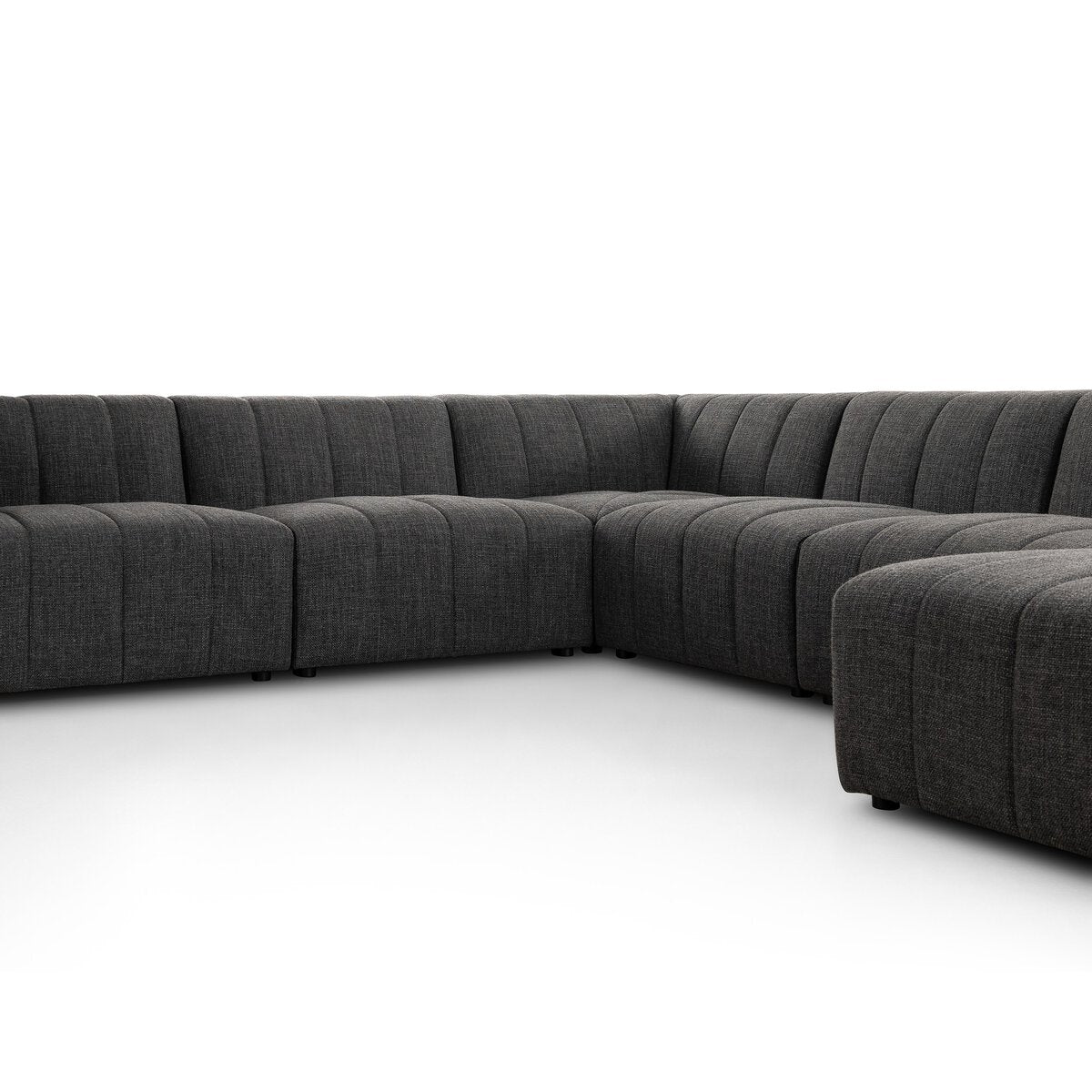 Langham Channeled 6 Pc Sectional W/ Raf Chaise