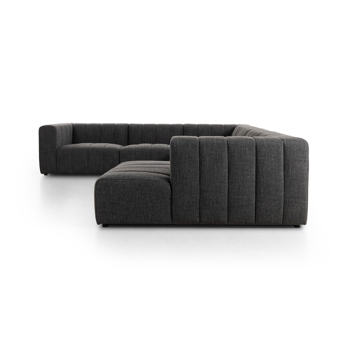 Langham Channeled 6 Pc Sectional W/ Raf Chaise