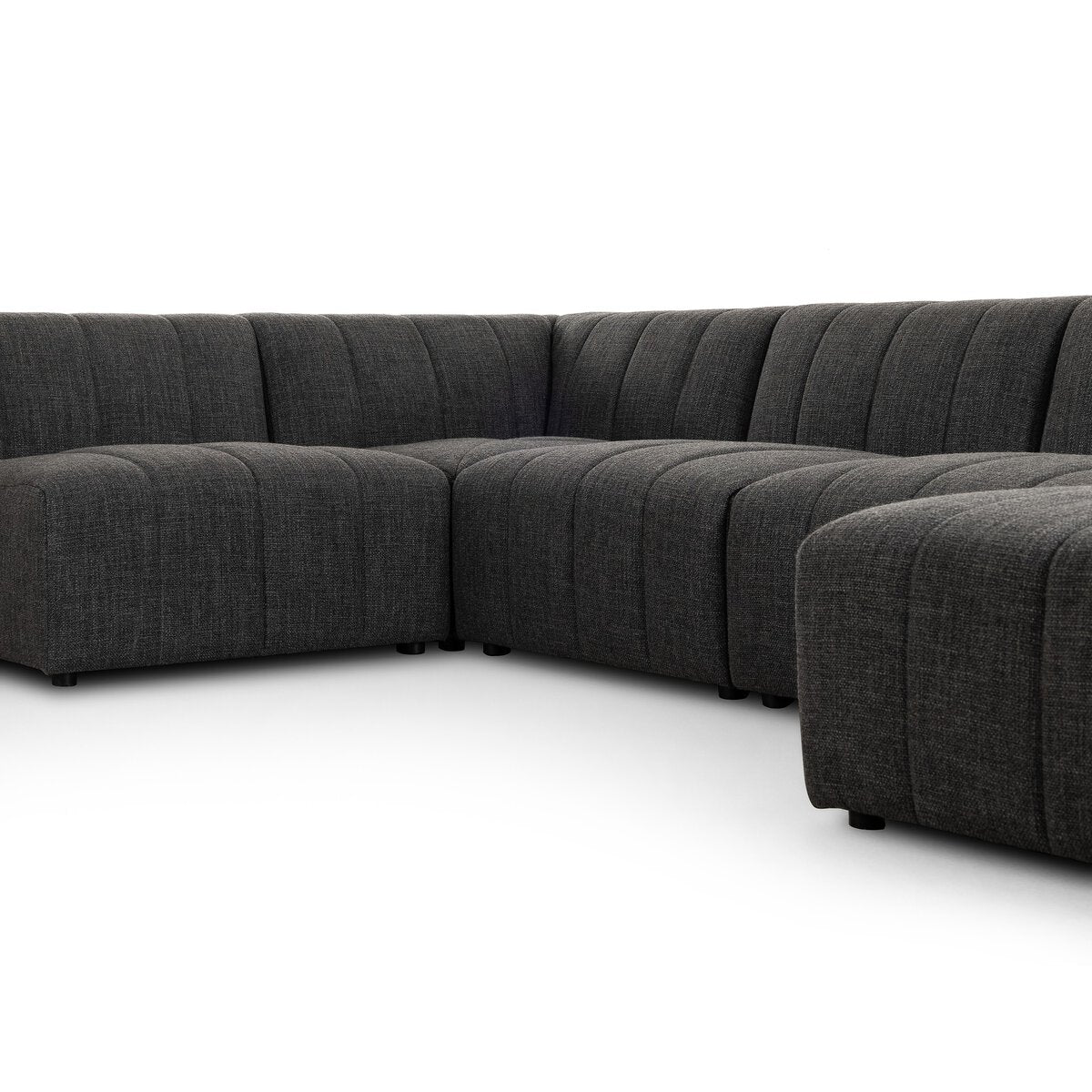 Langham Channeled 5 Pc Sectional W/ Raf Chaise