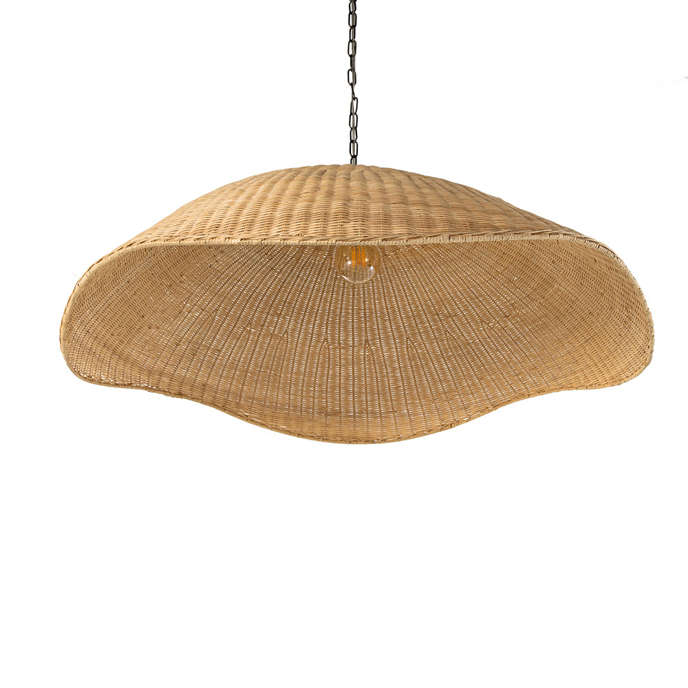 Large Woven Rattan Pendant