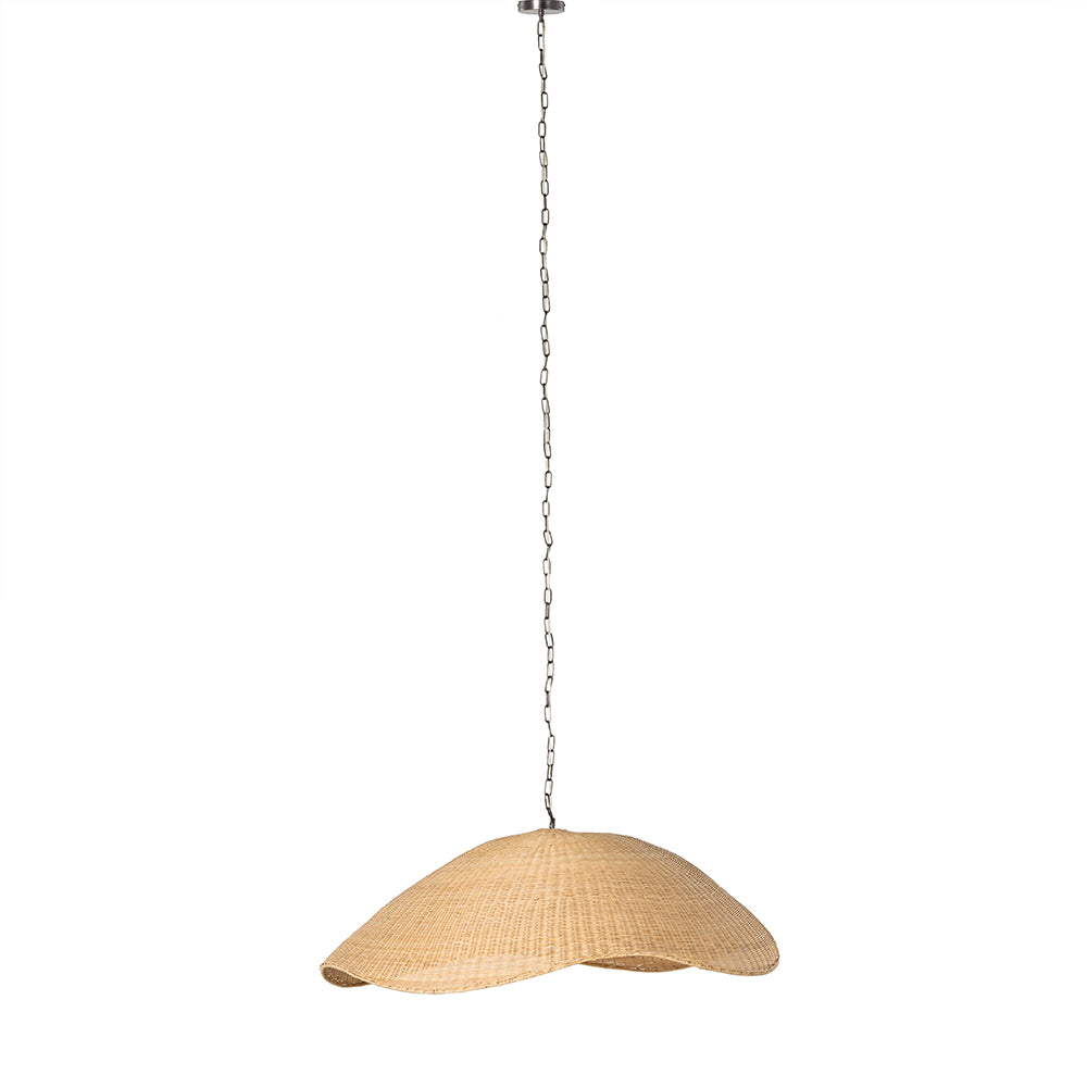 Large Woven Rattan Pendant