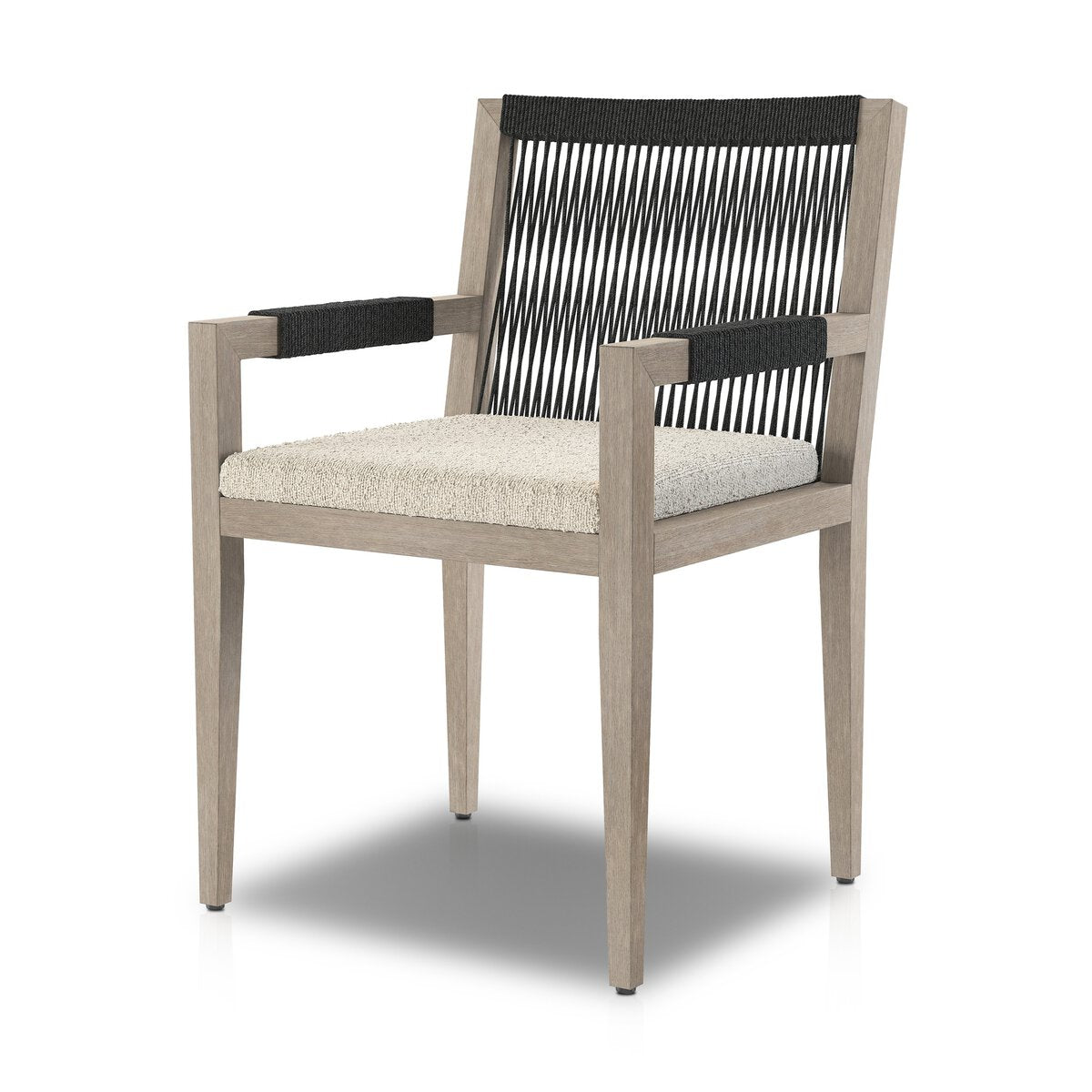 Sherwood Outdoor Dining Armchair, Weathered Grey