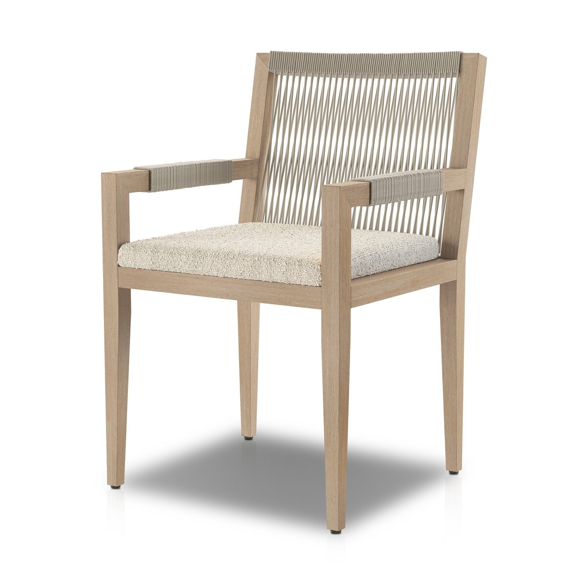 Sherwood Outdoor Dining Armchair, Washed Brown