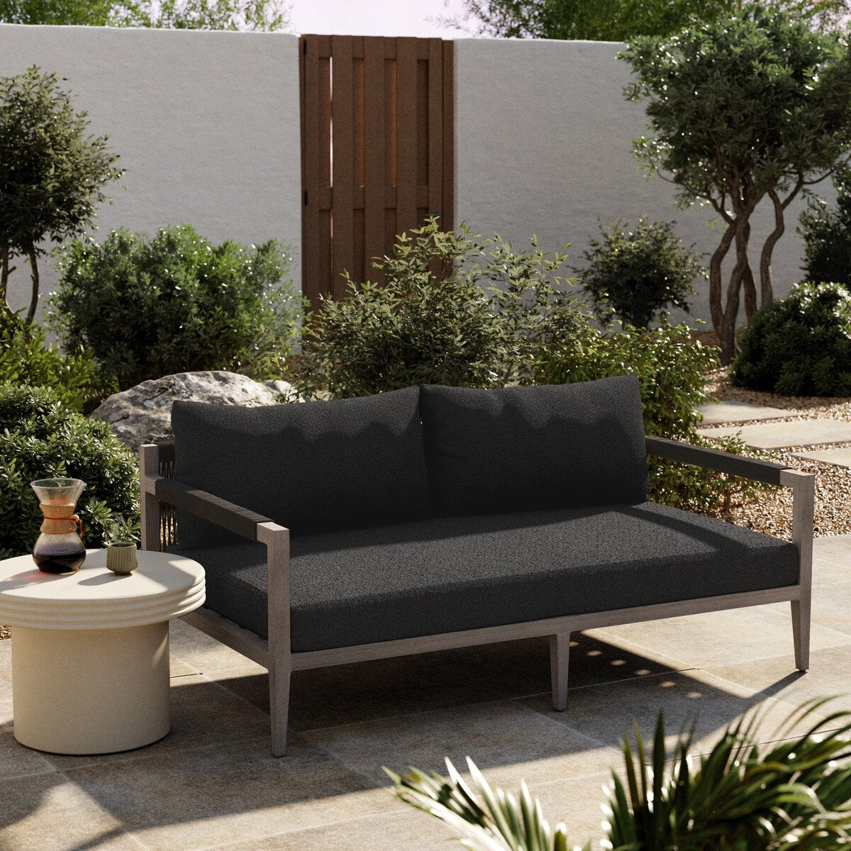 Sherwood Outdoor Sofa, Weathered Grey