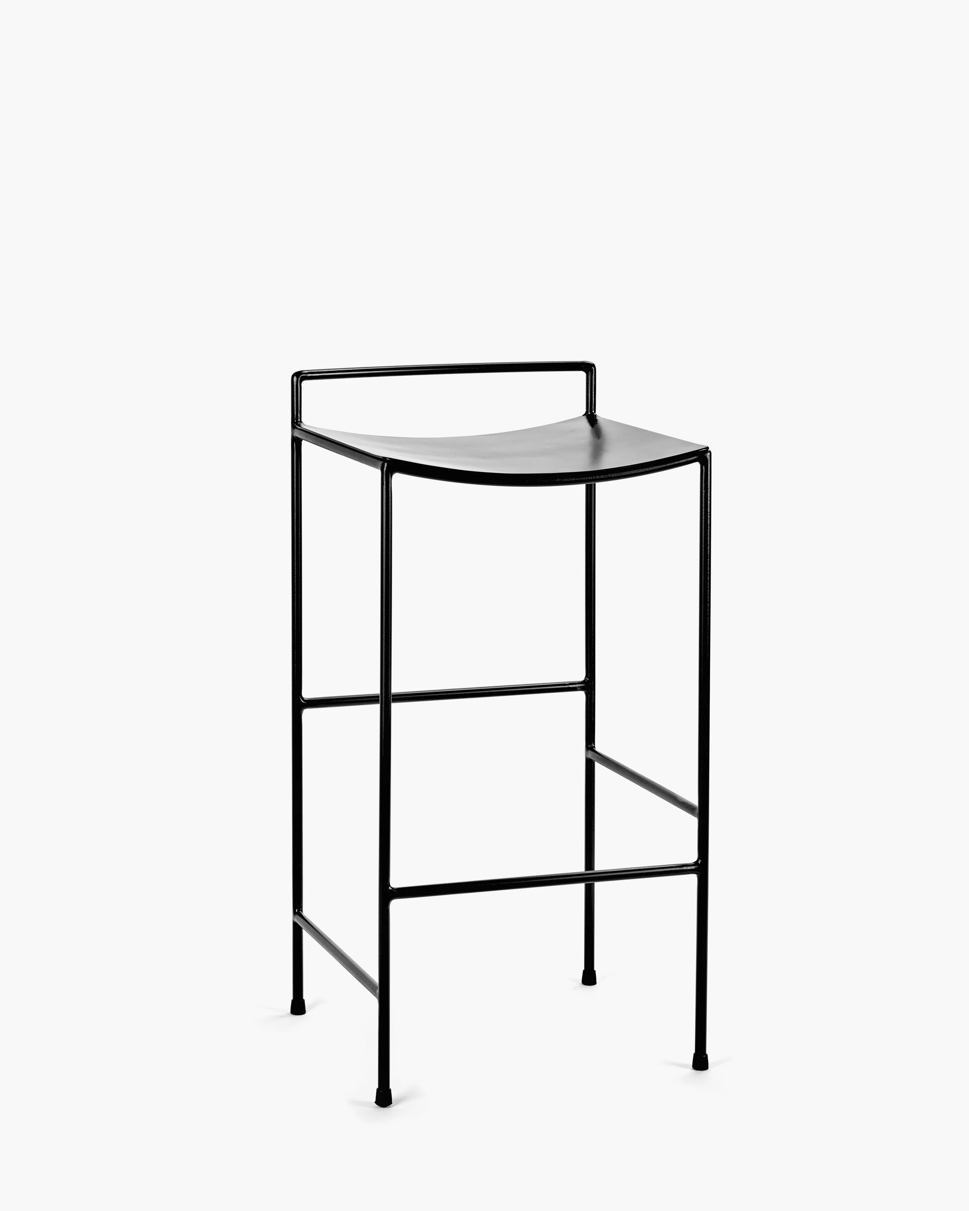 Bar Stool Metal Black Nello Metal Sculpture