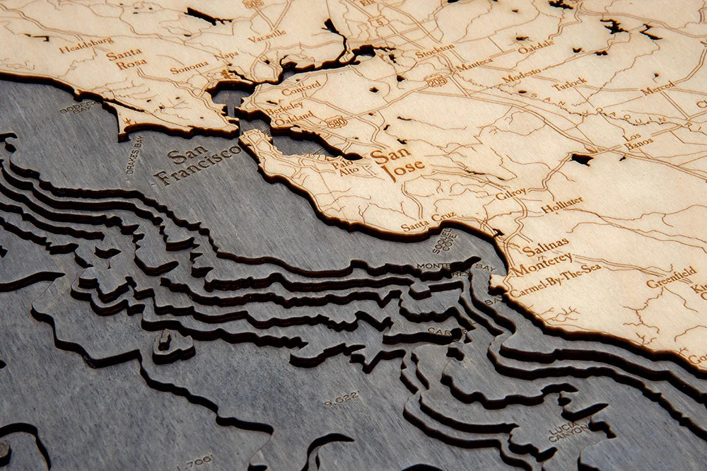 California Coast Wood Chart