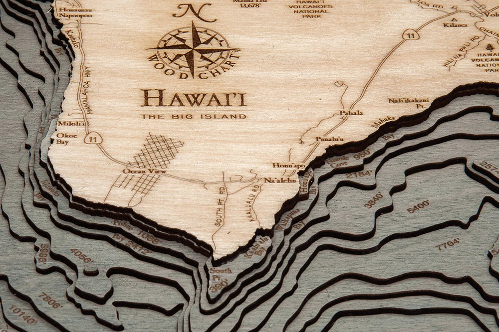 Hawaii (Big Island) Wood Chart