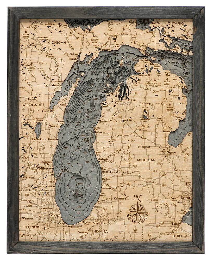 Lake Michigan Wood Chart