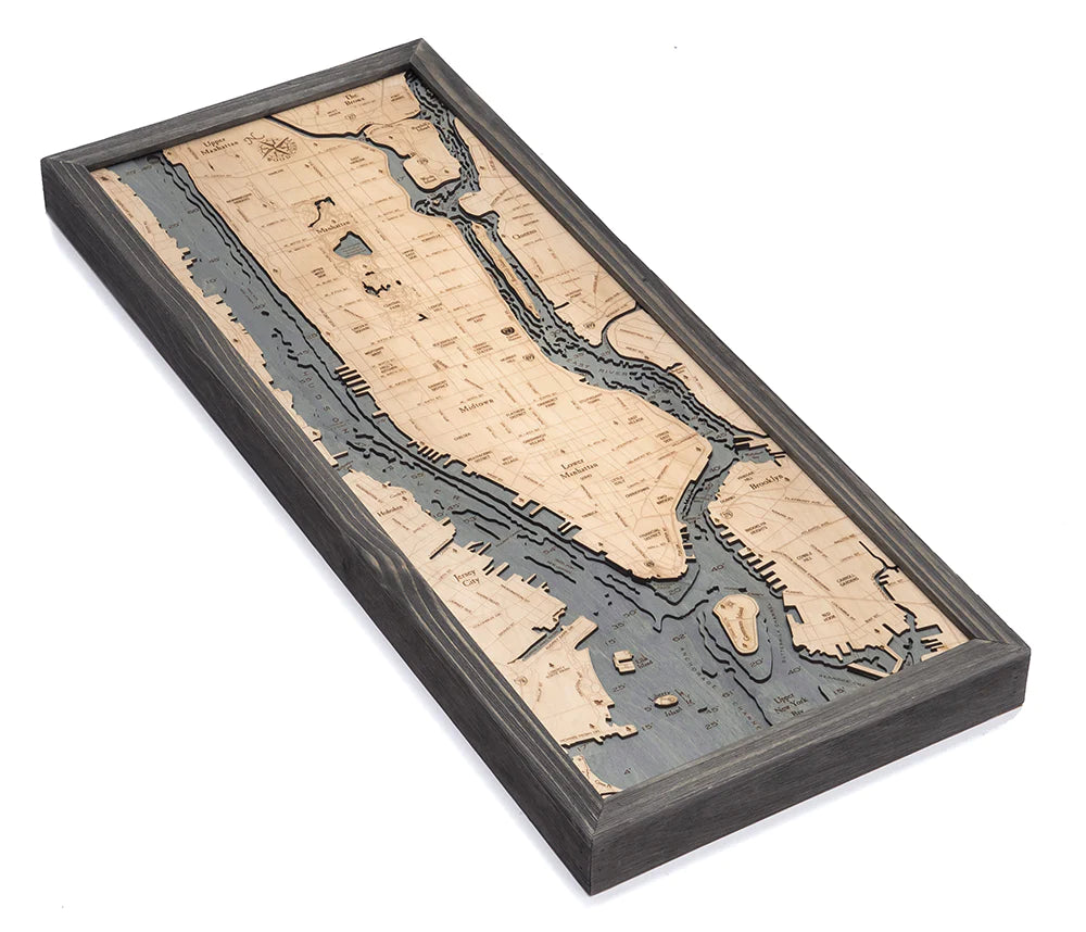 <font color="#ff0000">OPEN BOX</font><br> Manhattan Wood Chart