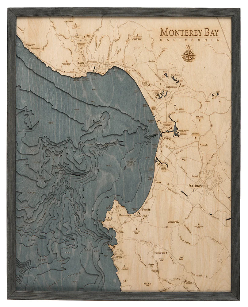 Monterey Bay Wood Chart