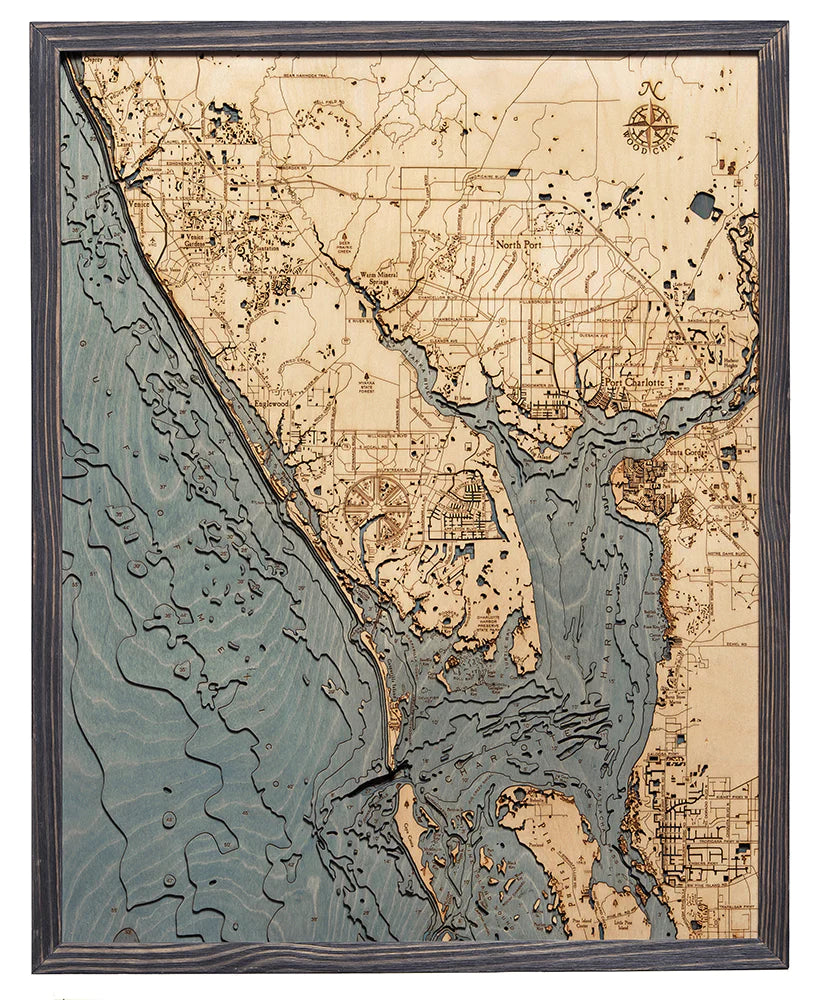 Charlotte Harbor Wood Chart