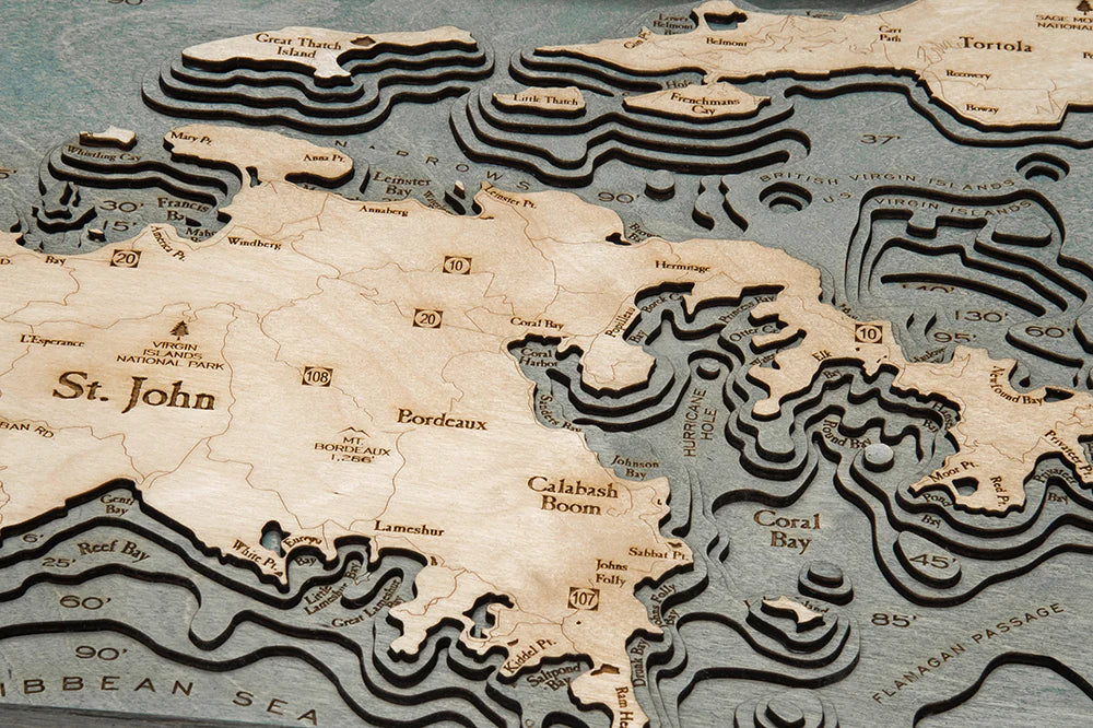 U.S. Virgin Islands Wood Chart