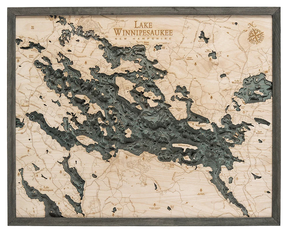 Lake Winnipesaukee Wood Chart