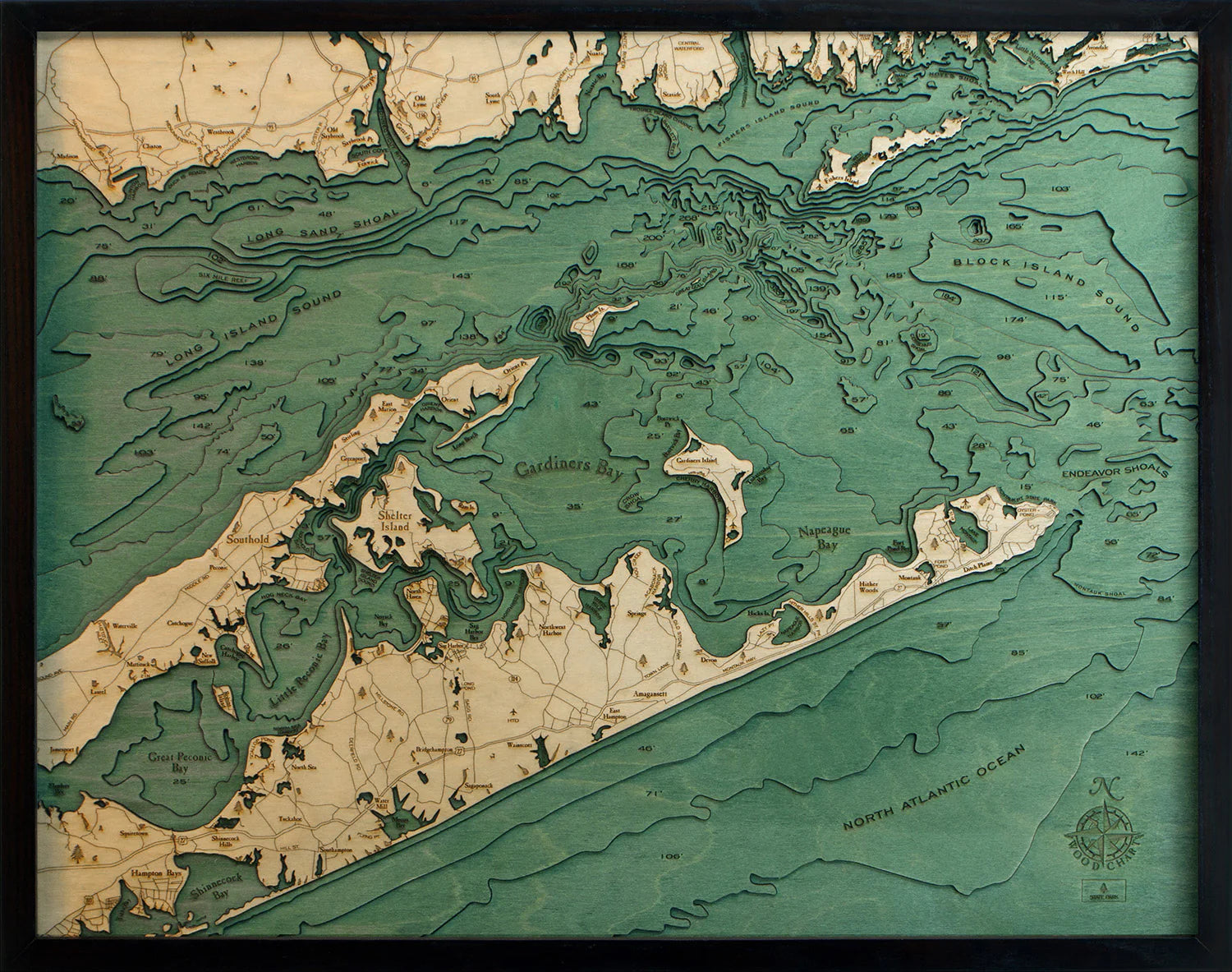 East Long Island Sound Wood Chart