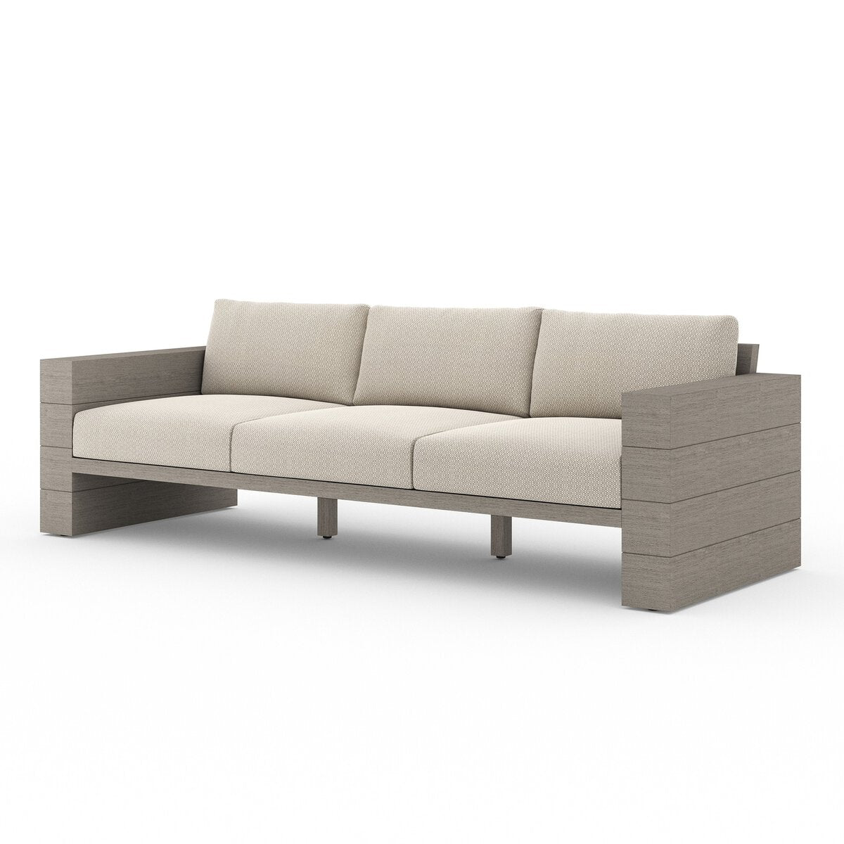 Leroy Outdoor Sofa, Weathered Grey