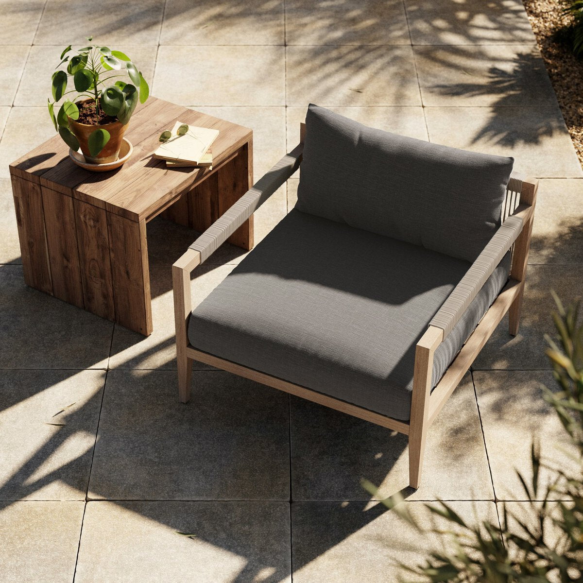 Sherwood Outdoor Chair, Washed Brown