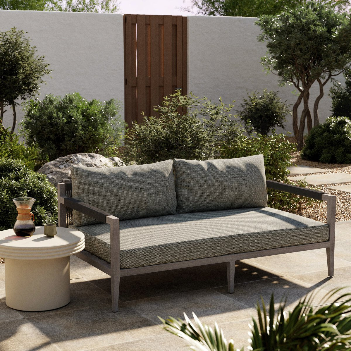 Sherwood Outdoor Sofa, Weathered Grey