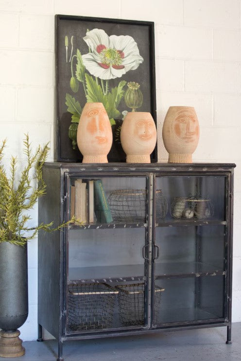 Iron and Glass Apothecary Cabinet