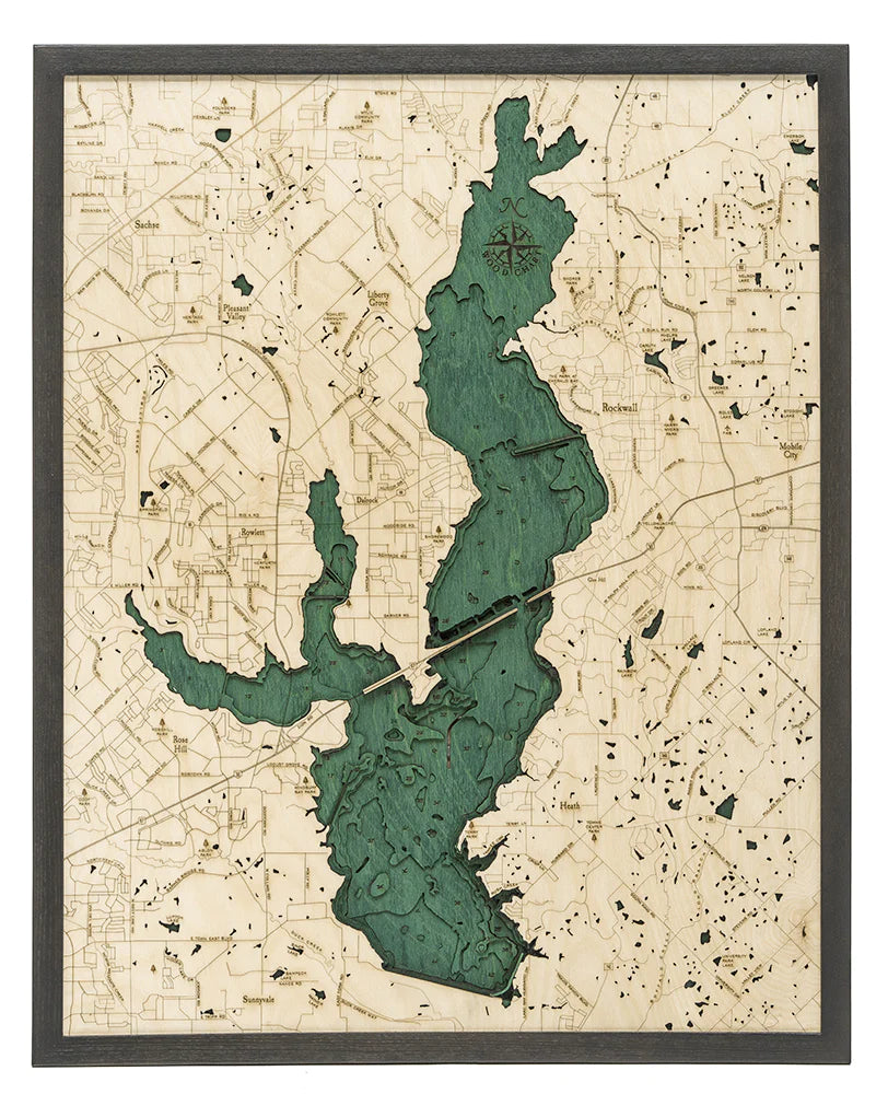 Lake Ray Hubbard Wood Chart