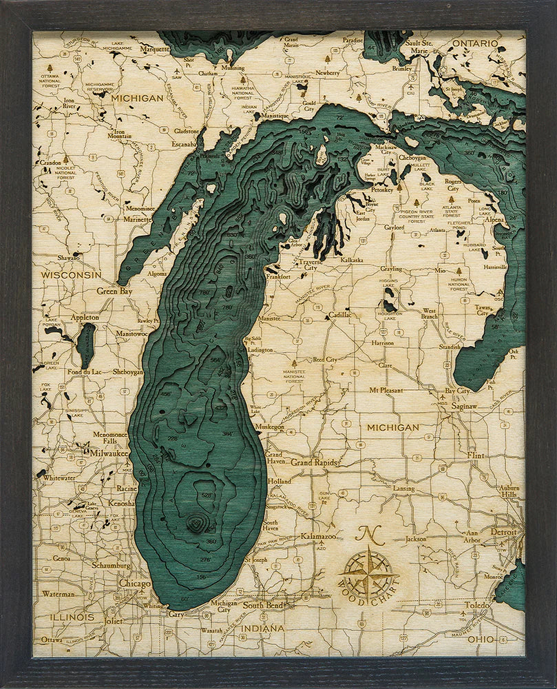 Lake Michigan Wood Chart