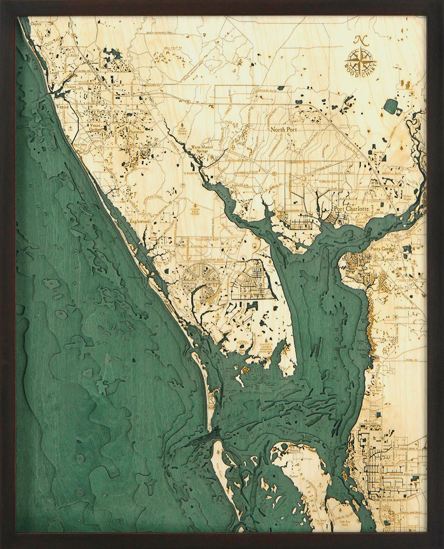 Charlotte Harbor Wood Chart