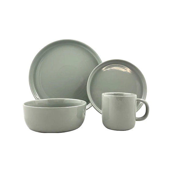 Reims Stoneware 4 Piece Dinnerware Set, Service For 1