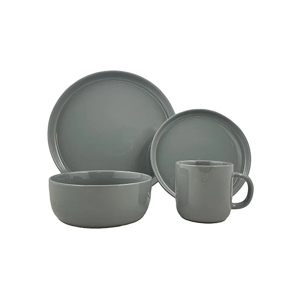 Reims Stoneware 4 Piece Dinnerware Set, Service For 1