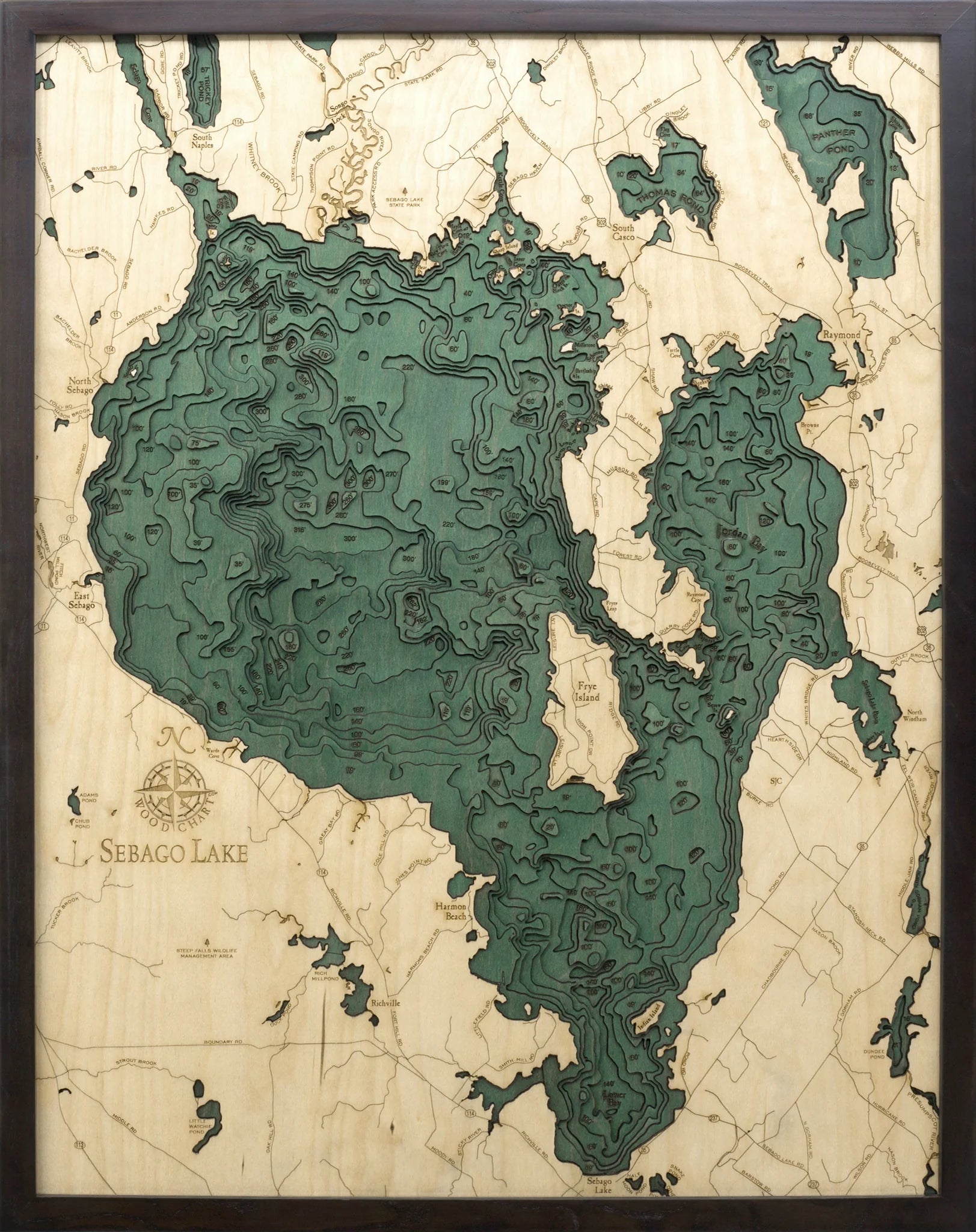 Sebago Lake Wood Chart