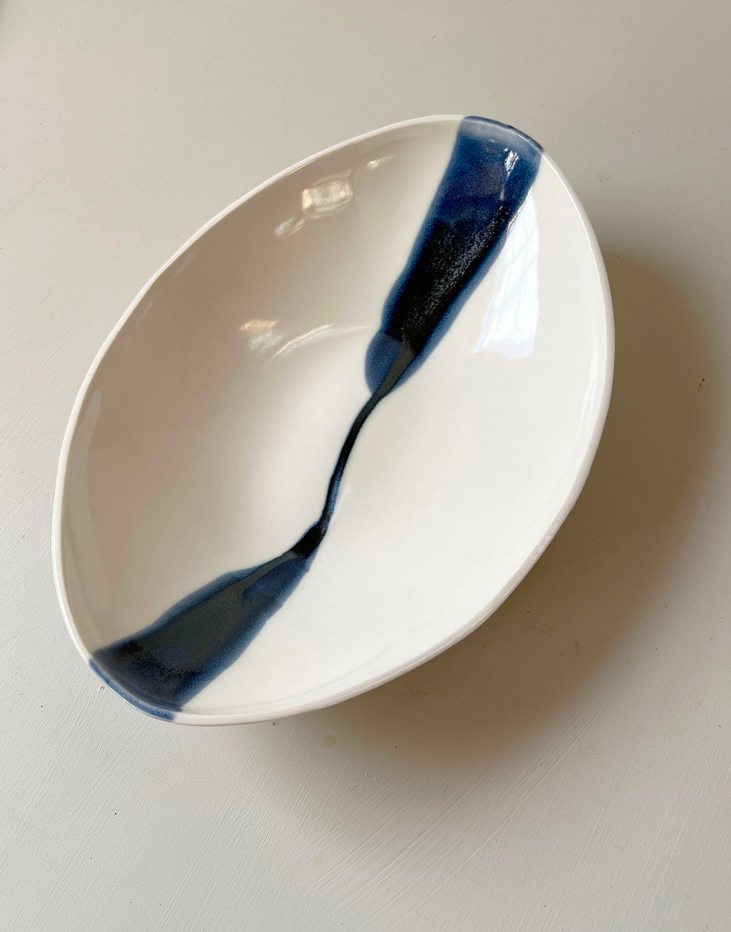 One of a Kind Drip Oval Bowl