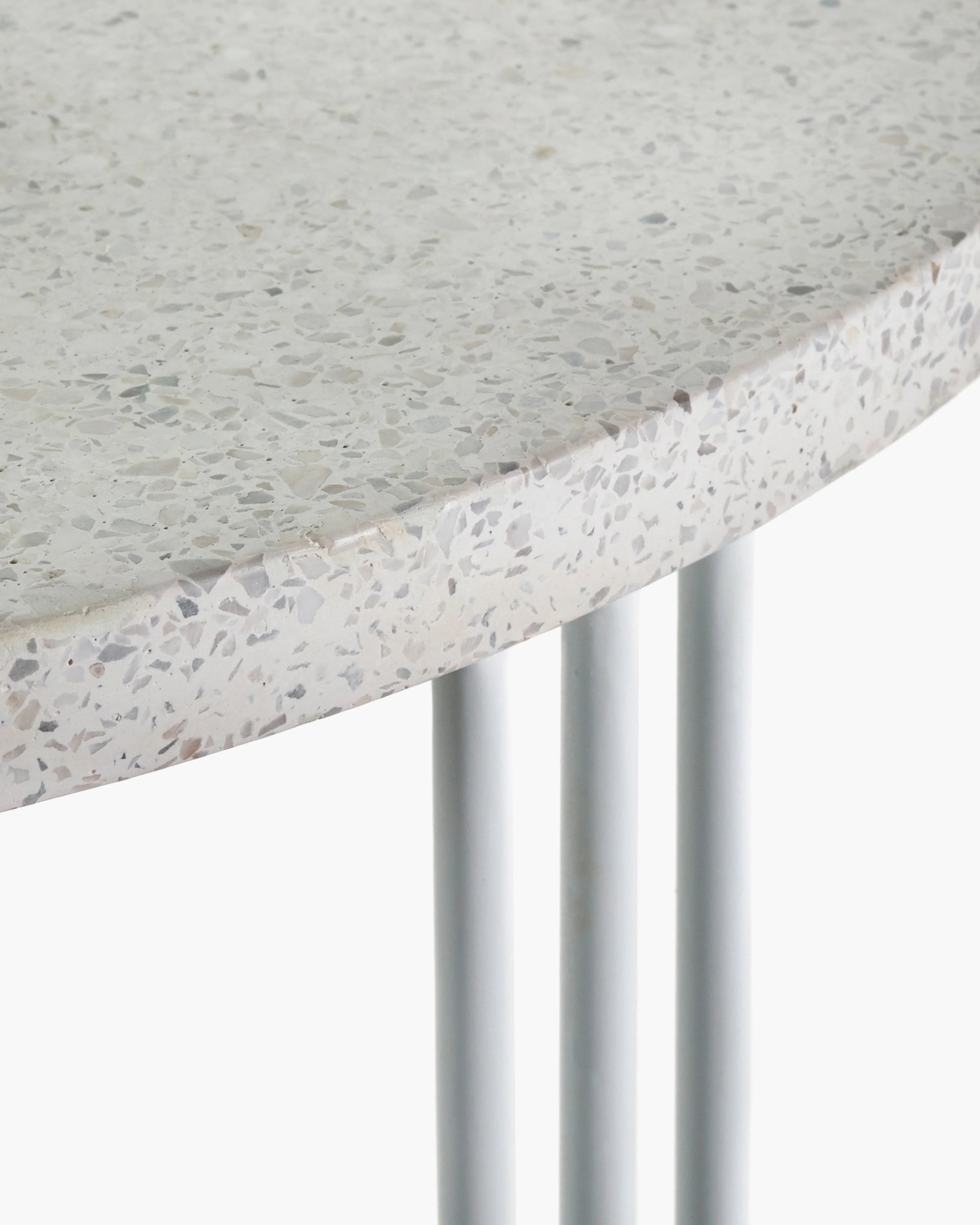 Terrazzo Metal Sculptures Side Table