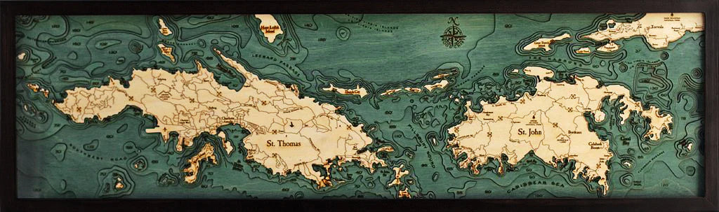 U.S. Virgin Islands Wood Chart