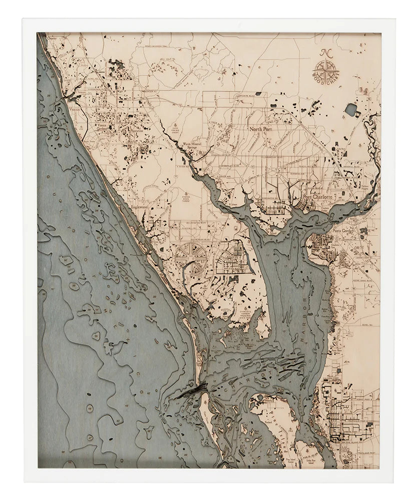 Charlotte Harbor Wood Chart