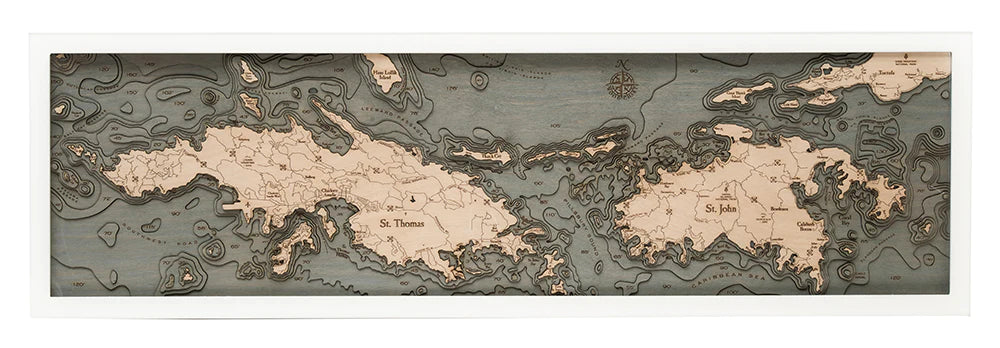 U.S. Virgin Islands Wood Chart