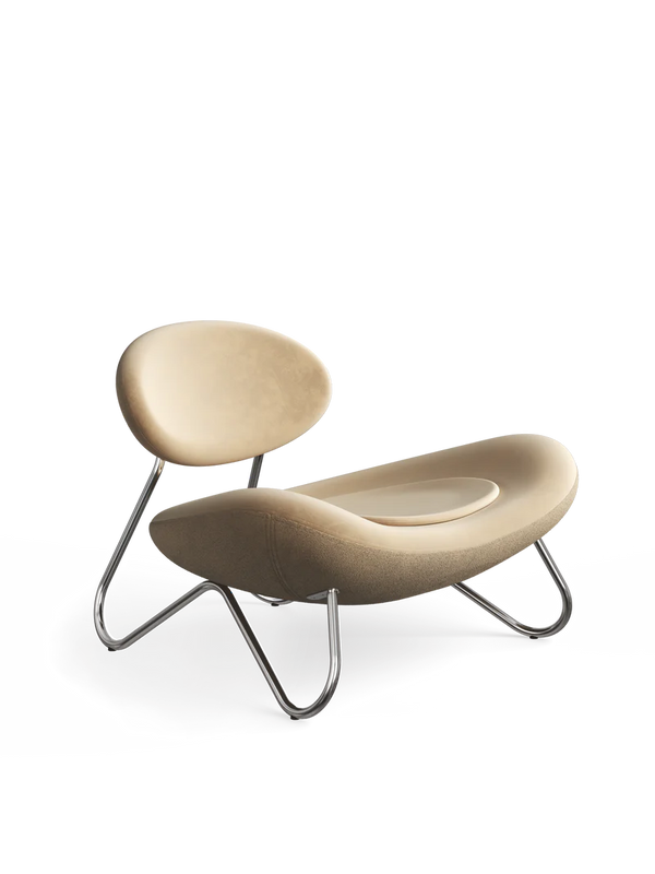 Meadow Lounge Chair - Gold Leather