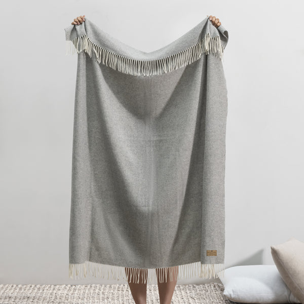 Pinstripe Cashmere Throw